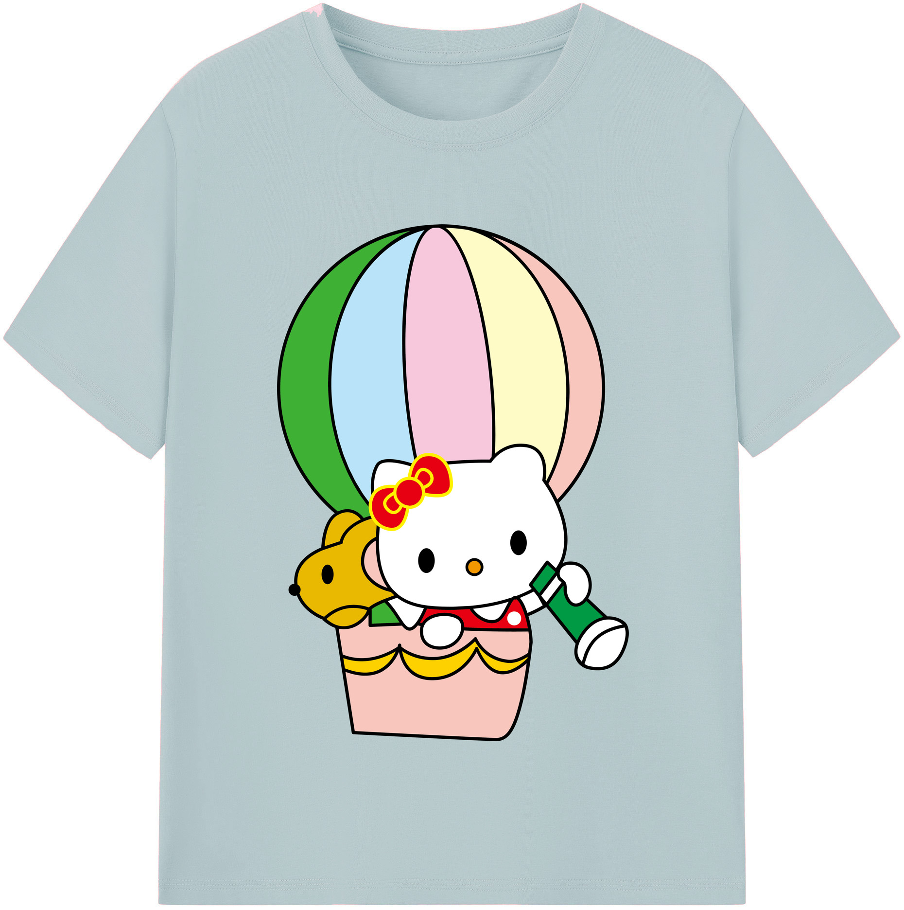 （画像用） Hello Kitty ハローキティ 綿100％半袖Tシャツ（フロントプリント）